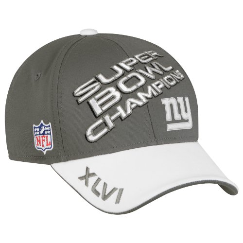 NFL Men's New York Giants Super Bowl Champions Locker Room Hat (Charcoal Grey, One Size Fits All)