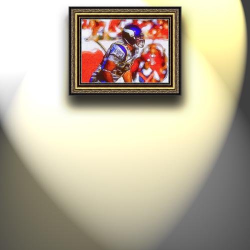 Completely Handpainted American Football Sport Painting, Custom Order FL3916, Oil on Canvas, with Option to Paint Jerry, Brett & Co. from Any Other Favorite Photograph or Picture, Unframed, Size 19'' x 26