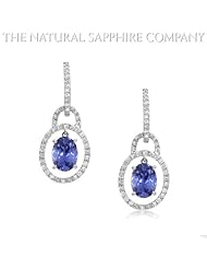 Natural Untreated Blue Sapphire Earrings 2.85cts, 92 Dia 0.66ct. total