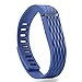 i-smile® 3PCS Replacement Bands with Metal Clasps for Fitbit Flex (3D Edition: Black&Navy&Grey, Small)