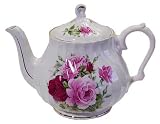 Teapot 6 Cup Capacity with Summer Rose Decor