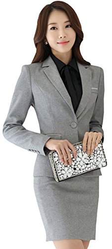 （激情女郎）JIQINGNVLANG レディース セットスーツ OL オフィス 就活 ビジネス 通勤 リクルート 事務服 スカートスーツ