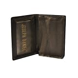 Gusseted Card Case with ID Window Color: Italian Cognac Old Fashioned Leather