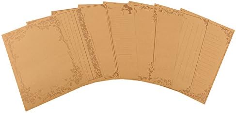 {Factory Direct Sale} (Pack of 6) New 8pcs Romantic Apricot European Style Vintage Ancient Retro Letter Paper Journal Blank Pape Stationery Hot Write Letter