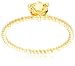10k Yellow Gold 5mm Citrine Rope Design Solitaire Ring
