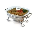 White Glass Eight Inch Square Roaster