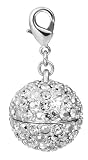 Produkt-Bild: Pilgrim Damen-Mega-Charm Kugel Messing versilbert kristall 514-239