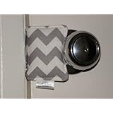 Cushy Closer 100-110 Door Cushion in Gray and White Chevron
