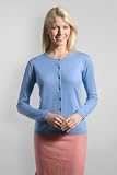 Womens Silk & Cotton Crew Neck Cardigan