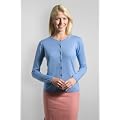 Womens Silk & Cotton Crew Neck Cardigan