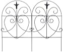 Panacea 89379 Romantic Folding Border Fence, Black