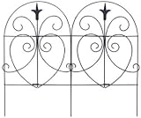 Panacea 89379 Romantic Folding Border Fence, Black