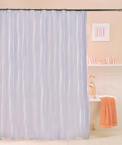 Arrebol 3D Effect EVA Bathroom Shower Curtains Liner Bath Curtain with Hooks,Waterproof,Mildew Resistant,72 by 72,Clear