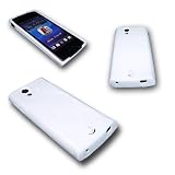 415xVGEXmhL. SL160  Silikon Rubber curve Handy Case Tasche Hülle Weiß für Sony Ericsson Xperia Ray / Schutzhülle Handytasche Silicon inkl. Handy Punkt Displayreinigungstuch