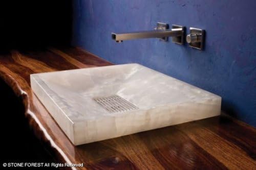 Stone Forest Sync Drop-In Ice White Onyx Sync-Vsl-Wo#1 17"D X 20.5"W X 3"H