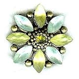 Large 2-Hole Olive Swarovski Daisy Beads
