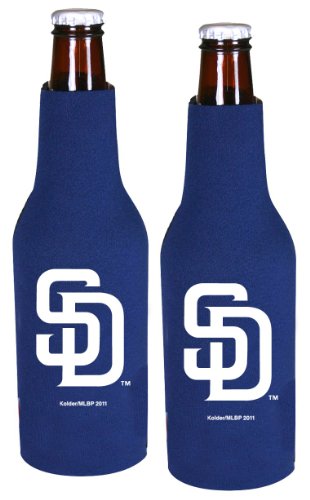 San Diego Padres Beer Bottle Koozie | Padres Neoprene Bottle Suit with Zipper - Set of 2