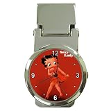 Money Clip Watch of Vintage Art Deco Betty Boop Sexy Lady