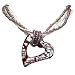 Stylish Murano Style Heart Pendant on Fine Crystal Bead 18