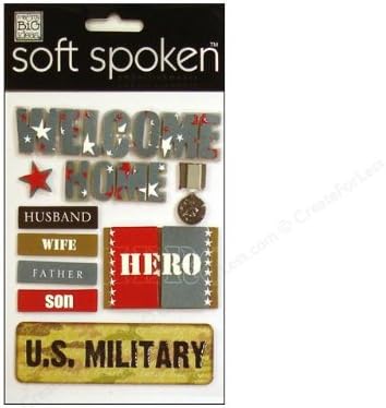 Me & My Big Ideas Soft Spoken 3 Dimensional Embellishments-Welcome Home Hero