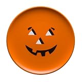 Waechtersbach Pumpkin Face Coupe Salad Plate, Set of 4, Orange