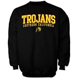 USC Trojans Black Crosby Crew Fleece Sweatshirt