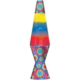 Lava Lite 2144 14.5-Inch Color Max Fireworks Print Lava Lamp with Fireworks Print Base, White Wax/Clear Liquid/Tri-Colored Globe