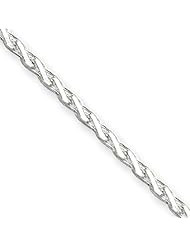 Sterling Silver 2mm Diamond-Cut Spiga Chain 18 Inches