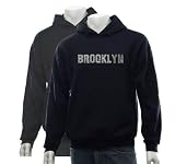 Men's Black Brooklyn Hoodie XL - Created using popular Brooklyn neighborhoods