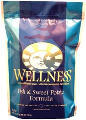 WELLNESS DOG FOOD DRY FSH & SWT PTO, 15 LB