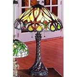 Twist Tiffany Table Lamp (Honey/Root Beer/Green) (26 x 18 round)
