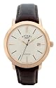 Rotary GS02490/06 Gents Rose Gold PVD Stainless Steel Watch with Brown Leather Strap