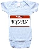 HELLO MY NAME IS BRYAN - Name-series - White Or Blue Onesie / Baby T-shirt