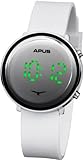 APUS Tau Silver White Green LED Watch Very Light