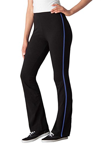 Women's Plus Size Tall Stretch Bootcut Yoga Pants With Side Stripes