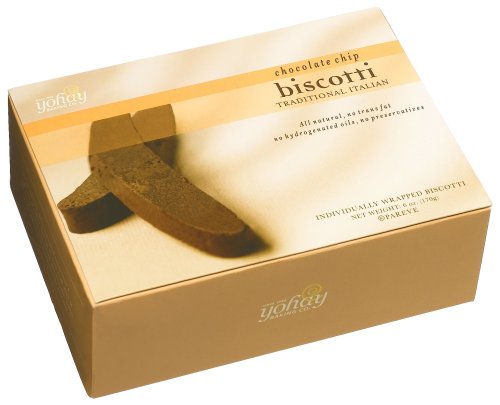 Yohay Bakery Chocolate Chip Biscotti Gourmet Box, 6-Ounce Boxes (Pack of 6) by Yohay Bakery