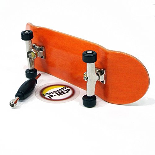 P-Rep Orange Complete Wooden Fingerboard with Basic Bearing Wheels - Starter Edition