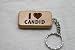 I Love Candid Wooden Keychain