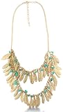 Important Antiqued Feather and Turquoise Necklace and Earring Set