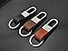ChuangYi Gift Clip on Belt Loops Pants Buckle leather Polished Sliver Keyring Keychain Car Key Chain Ring Key Brown