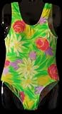 Girls 1 PC U-Back LimeFloral