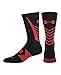 Under Armour Men's Undeniable All Sport Crew Socks (1 Pair), Black/Red, Large