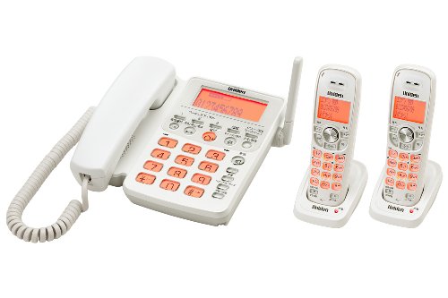UNIDEN デジタルコードレス留守番電話機 子機2台タイプ ホワイトメタリック UCT-206P2(W) 安い！