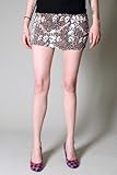 Tripp NYC T-Back Mini Skirt in Leopard Skull, Size: Large, Color: Leopard Skull
