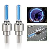 TRIXES 2 x Blue LED Bike Bicycle Car Tyre Wheel Light
