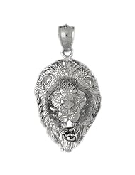 Clevereves 14K White Gold Pendant Lion Head 8.9 - Gram(s)