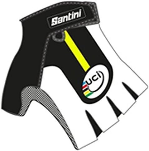 RE367GEL4UCI - Santini UCI Rainbow Fashion Line Race Mitts Black 2Xlarge