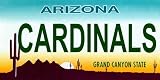 LP-2033 Arizona State Background License Plates - Cardinals