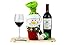 Imperial Home Christmas Wine Bottle Covers, Christmas Decorations, Wine Gift & Decor, Holiday Bottle Bag, Holiday Liquor Gift Bags, Alcohol Gifts, Wine Sleeve, Reusable Bags, Santa & Friends 4 PC