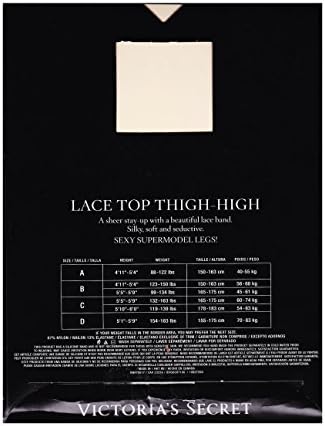 Victoria's Secret Lace Top Thigh-High All White (B)
